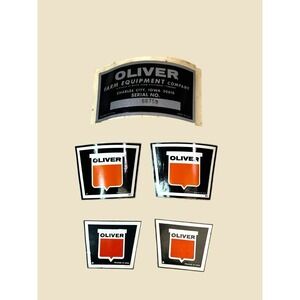 Lot Of 5 Original 1950s Oliver Tractor Keystone Sticker‎ Made In USA